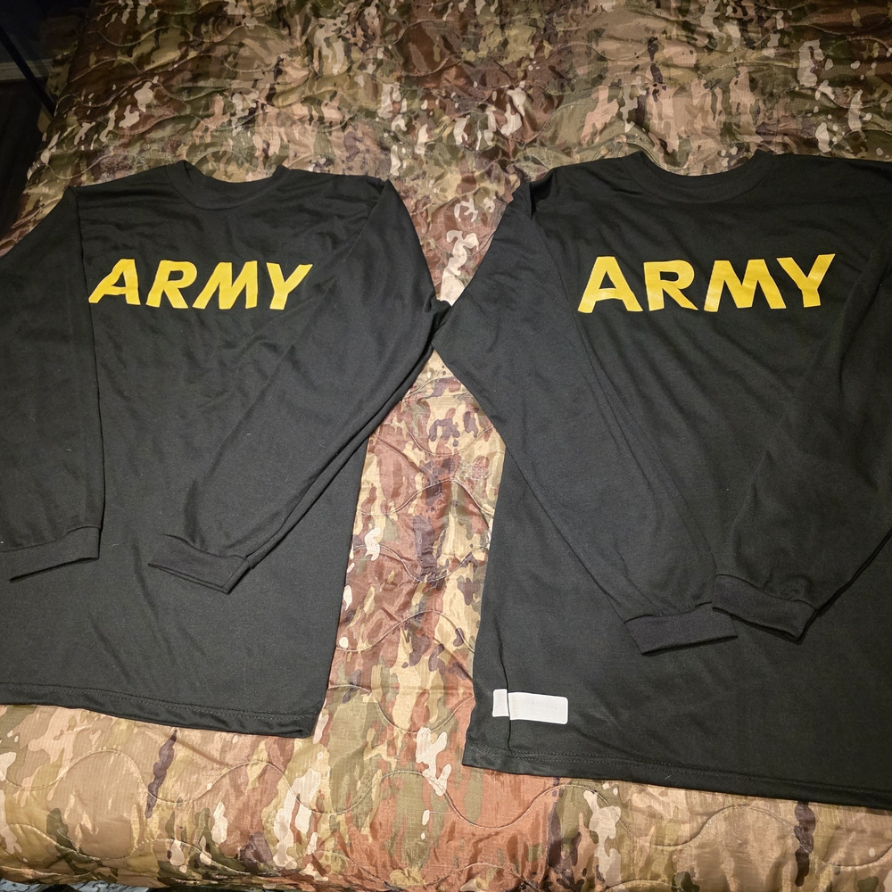 AR 670-1 Compliant Army PT Long Sleeve Shirts